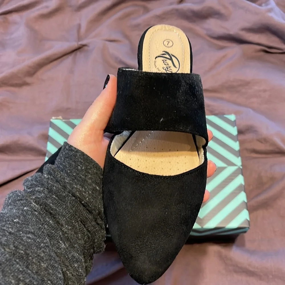 Black Mules - Picture 3 of 3